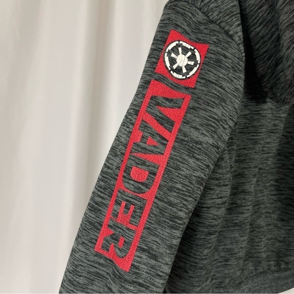 Star Wars Size 7 Darth Vader Sherpa Lined Zip Hooded Jacket Warm Thick - Picture 6 of 9